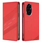 For Honor 200 Embossed Multi-functional Wallet Retro Leather Phone Case(Red) - 2