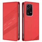 For Honor 200 Lite Global Embossed Multi-functional Wallet Retro Leather Phone Case(Red) - 2