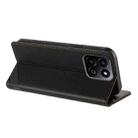 For Honor 200 Smart 5G / X7c 4G Embossed Multi-functional Wallet Retro Leather Phone Case(Black) - 3