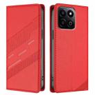 For Honor 200 Smart 5G / X7c 4G Embossed Multi-functional Wallet Retro Leather Phone Case(Red) - 2