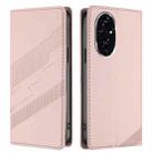 For Honor 200 Pro Embossed Multi-functional Wallet Retro Leather Phone Case(Pink) - 2