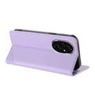 For Honor 200 Pro Embossed Multi-functional Wallet Retro Leather Phone Case(Light Purple) - 3