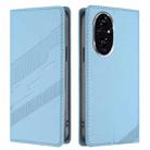 For Honor 200 Pro Embossed Multi-functional Wallet Retro Leather Phone Case(Light Blue) - 2