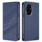 For Honor 200 Pro Embossed Multi-functional Wallet Retro Leather Phone Case(Dark Blue) - 2