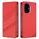 For Honor 300 Embossed Multi-functional Wallet Retro Leather Phone Case(Red) - 2