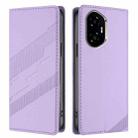 For Honor 300 Embossed Multi-functional Wallet Retro Leather Phone Case(Light Purple) - 2