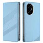 For Honor 300 Embossed Multi-functional Wallet Retro Leather Phone Case(Light Blue) - 2