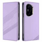 For Honor 300 Pro / 300 Ultra Embossed Multi-functional Wallet Retro Leather Phone Case(Light Purple) - 2