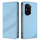 For Honor 400 Embossed Multi-functional Wallet Retro Leather Phone Case(Light Blue) - 2