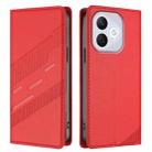 For Honor 400 Lite Embossed Multi-functional Wallet Retro Leather Phone Case(Red) - 2