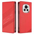 For Honor Magic6 Embossed Multi-functional Wallet Retro Leather Phone Case(Red) - 2