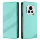 For Honor Magic6 Embossed Multi-functional Wallet Retro Leather Phone Case(Mint Green) - 2