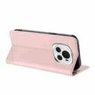 For Honor Magic6 Embossed Multi-functional Wallet Retro Leather Phone Case(Pink) - 3