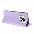 For Honor Magic6 Embossed Multi-functional Wallet Retro Leather Phone Case(Light Purple) - 3