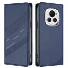 For Honor Magic6 Embossed Multi-functional Wallet Retro Leather Phone Case(Dark Blue) - 2