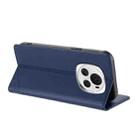 For Honor Magic6 Embossed Multi-functional Wallet Retro Leather Phone Case(Dark Blue) - 3