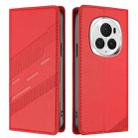 For Honor Magic6 Pro Embossed Multi-functional Wallet Retro Leather Phone Case(Red) - 2