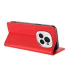 For Honor Magic6 Pro Embossed Multi-functional Wallet Retro Leather Phone Case(Red) - 3