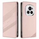 For Honor Magic6 Pro Embossed Multi-functional Wallet Retro Leather Phone Case(Pink) - 2