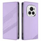 For Honor Magic6 Pro Embossed Multi-functional Wallet Retro Leather Phone Case(Light Purple) - 2
