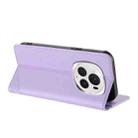 For Honor Magic6 Pro Embossed Multi-functional Wallet Retro Leather Phone Case(Light Purple) - 3