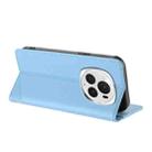 For Honor Magic6 Pro Embossed Multi-functional Wallet Retro Leather Phone Case(Light Blue) - 3