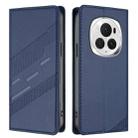 For Honor Magic6 Pro Embossed Multi-functional Wallet Retro Leather Phone Case(Dark Blue) - 2