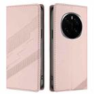 For Honor Magic7 Embossed Multi-functional Wallet Retro Leather Phone Case(Pink) - 2