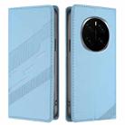 For Honor Magic7 Pro Embossed Multi-functional Wallet Retro Leather Phone Case(Light Blue) - 2