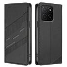For Honor X5b / X5b Plus Embossed Multi-functional Wallet Retro Leather Phone Case(Black) - 2