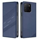 For Honor X5b / X5b Plus Embossed Multi-functional Wallet Retro Leather Phone Case(Dark Blue) - 2