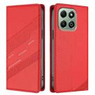 For Honor X6b / X6a 4G Embossed Multi-functional Wallet Retro Leather Phone Case(Red) - 2