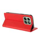 For Honor X6b / X6a 4G Embossed Multi-functional Wallet Retro Leather Phone Case(Red) - 3