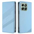 For Honor X6b / X6a 4G Embossed Multi-functional Wallet Retro Leather Phone Case(Light Blue) - 2