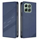 For Honor X6b / X6a 4G Embossed Multi-functional Wallet Retro Leather Phone Case(Dark Blue) - 2
