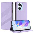 For Honor X7a 4G / Play7T 5G Embossed Multi-functional Wallet Retro Leather Phone Case(Light Purple) - 1