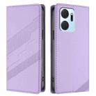 For Honor X7a 4G / Play7T 5G Embossed Multi-functional Wallet Retro Leather Phone Case(Light Purple) - 2