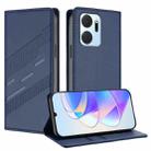 For Honor X7a 4G / Play7T 5G Embossed Multi-functional Wallet Retro Leather Phone Case(Dark Blue) - 1