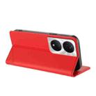 For Honor X7b 5G / X7b / 90 Smart Embossed Multi-functional Wallet Retro Leather Phone Case(Red) - 3