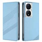For Honor X7b 5G / X7b / 90 Smart Embossed Multi-functional Wallet Retro Leather Phone Case(Light Blue) - 2