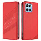 For Honor X8 5G / X6 4G / 70 Lite Embossed Multi-functional Wallet Retro Leather Phone Case(Red) - 2