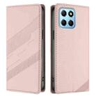 For Honor X8 5G / X6 4G / 70 Lite Embossed Multi-functional Wallet Retro Leather Phone Case(Pink) - 2