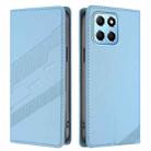 For Honor X8 5G / X6 4G / 70 Lite Embossed Multi-functional Wallet Retro Leather Phone Case(Light Blue) - 2