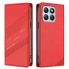 For Honor X8b Embossed Multi-functional Wallet Retro Leather Phone Case(Red) - 2