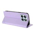 For Honor X8b Embossed Multi-functional Wallet Retro Leather Phone Case(Light Purple) - 3
