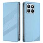 For Honor X8b Embossed Multi-functional Wallet Retro Leather Phone Case(Light Blue) - 2