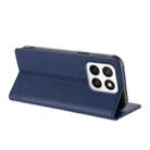 For Honor X8c 4G Embossed Multi-functional Wallet Retro Leather Phone Case(Dark Blue) - 3