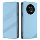 For Honor X9 5G / X9 4G / X30 5G Embossed Multi-functional Wallet Retro Leather Phone Case(Light Blue) - 2