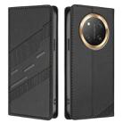 For Honor X9c / Magic7 Lite Embossed Multi-functional Wallet Retro Leather Phone Case(Black) - 2