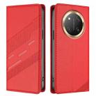 For Honor X9c / Magic7 Lite Embossed Multi-functional Wallet Retro Leather Phone Case(Red) - 2